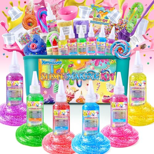 Yopinsand Diy Slime Kit For Girls Glimmer Crunchy Galaxy Confetti Slime Making