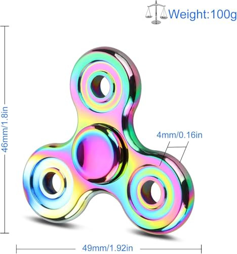 Atesson Fidget Spinner Toy 2 To 5 Min Spins Durable Stainless Steel Stainless Steel