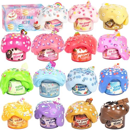 Kmbtqre Butter Slime Kit For Girl Boys Party Favors Fidget Toy Stocking 15Pack