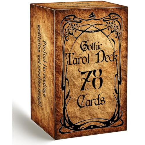 Zhqgyn Gothic Tarot Deck Major And Minor Arcana Vintage Black And White Black