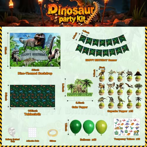 Kaiftek Dinosaur Birthday Party Decorations For Boys
