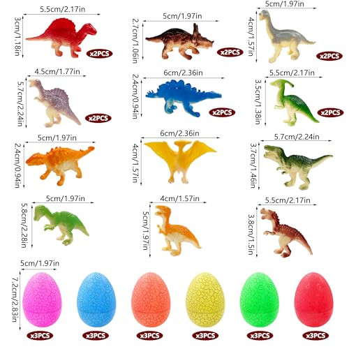 Xipegpa Dinosaur Eggs With Mini Dinosaur Figures Goodie Bag Stuffers Easter Eggs 18Set