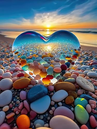 Jozutoyz Jigsaw Puzzles For Adults Love Pebbles Beach Puzzle Impossible Difficult Hard 1000 Pieces