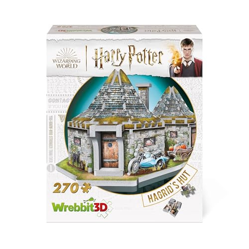 Wrebbit 3D Puzzle Harry Potter Hagrid's Hut Puzzle Real Jigsaw Puzzle For Adults And 270 Pieces