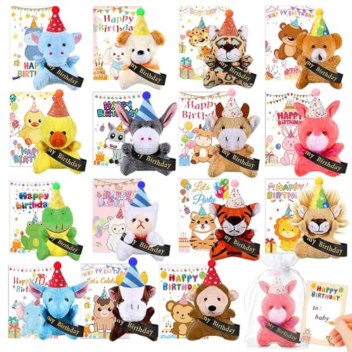 Xipegpa Birthday Animal Plush Keychains Bulks