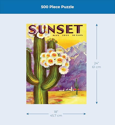 York Puzzle Company Sunset Magazine Cactus Blooms 500 Piece