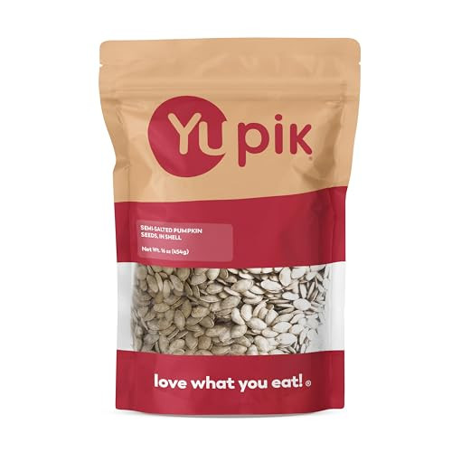 Yupik SemiSalted Pumpkin Seeds In Shell GlutenFree Kosher Vegan Lightly Seasoned With 16 Oz 1 Lb