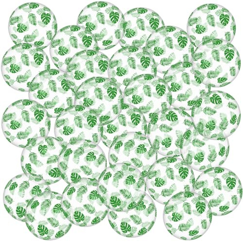 Vertintong Tropical Inflatable Beach Balls Transparent Palm Leaves Ball Bachelorette Party Decorations 12 Inch 24 Pcs