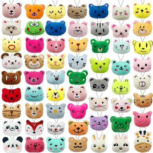 Xipegpa Mini Animal Plush Toys Set Cute Small Animal Stuffed Toy Keychain 60 Pcs