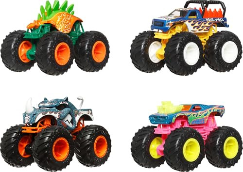 Hot Wheels Monster Trucks 1:64 Scale Monster Trucks Toy Trucks Set Of 4 Set Of 4