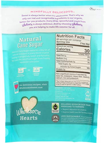 Wholesome Sweeteners Fair Trade Natural Cane Sugar 1.5 Lb