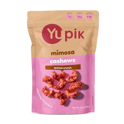 Yupik Orange Cranberry Mimosa Cashews Kosher Made With Natural Ingredients Brunch Flavor 4.8 Oz Orange