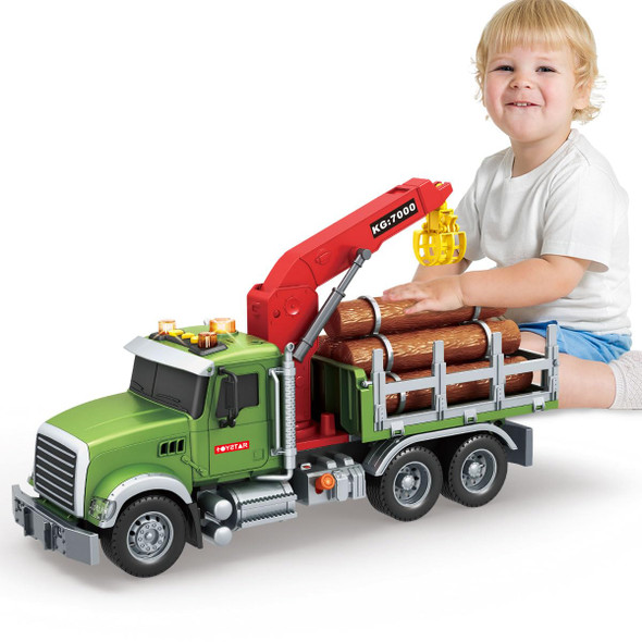 Wenbeier Farm Truck Toy For Kids 15 Large Timber Truck With Loading