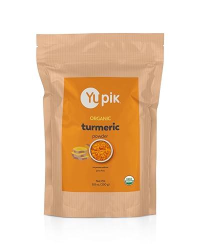 Yupik Organic Turmeric Powder Curcuma Powder Usda Superfood Spice NonGmo Vegan 8.8 Oz