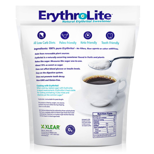 Xlear Erythrolite Erythritol Sugar Substitute 5 Pound