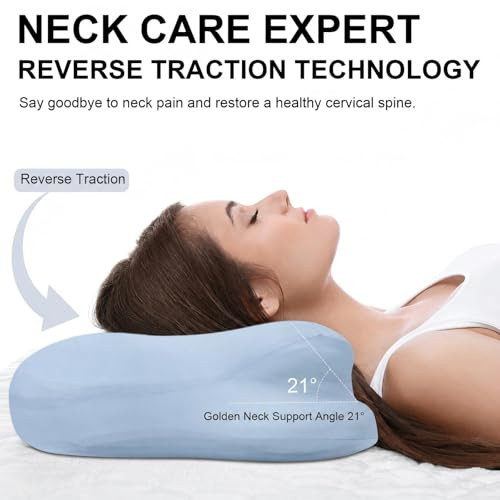 Diicrin Cloud Pillow For Sleeping Cervical Neck Support Pillow With Ergonomic Contour