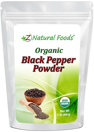 Z Natural Foods Organic Black Pepper Powder 1 Lb Black