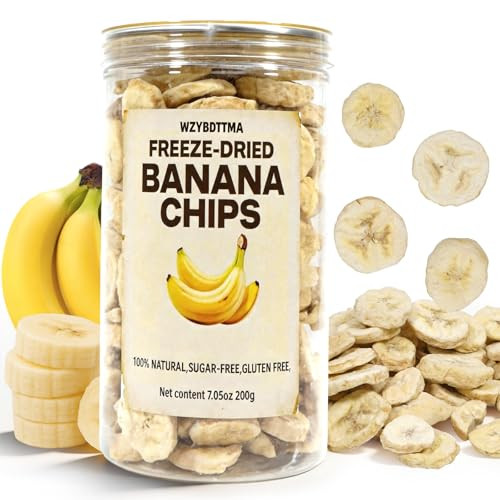Wzybdttma Freeze Dried Banana Slices 7.05Oz 200G