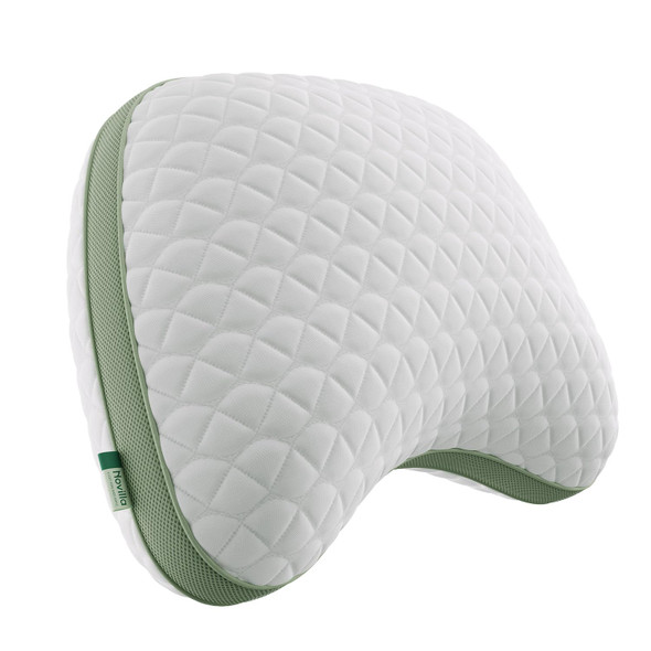 Novilla Tencel Side Sleeper Pillow For Neck And Shoulder Pain Curved Crescent