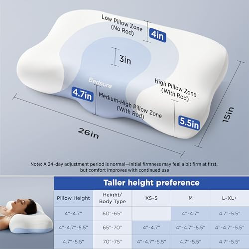 Bedsure Cervical Neck Pillow