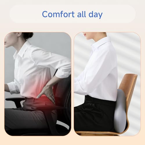 Drembloo Lumbar Support Pillow For Office Chair Extra Dense Memory Form Pillow