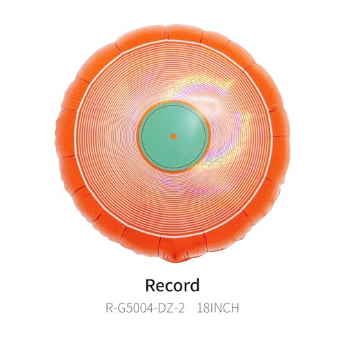 Zafete Guitar Record Explosion Star Balloons Orange And White Green The Life Orange
