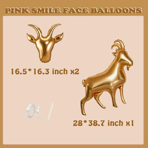 Zafete Inflatable Goat Balloons Goat Birthday Party Decorations Farm Animal Themed Funny