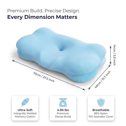 Hypnoo Cloud Align Pillow For Sleep Apnea Orthopedic Memory Foam Cervical Neck