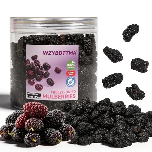 Wzybdttma Dried Black Mulberries 5.3Oz 150G
