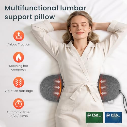 Sanivor 3 In 1 Lumbar Massager Support Pillow