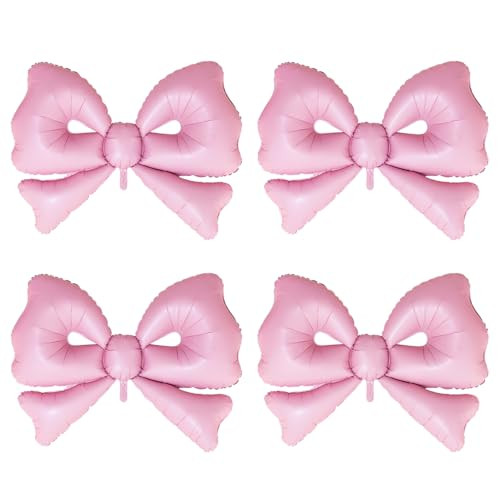 Zafete Giant Pink Bow Balloons Large Bow Ballons Pastel Pink Girl Bows 50 Inch Pink