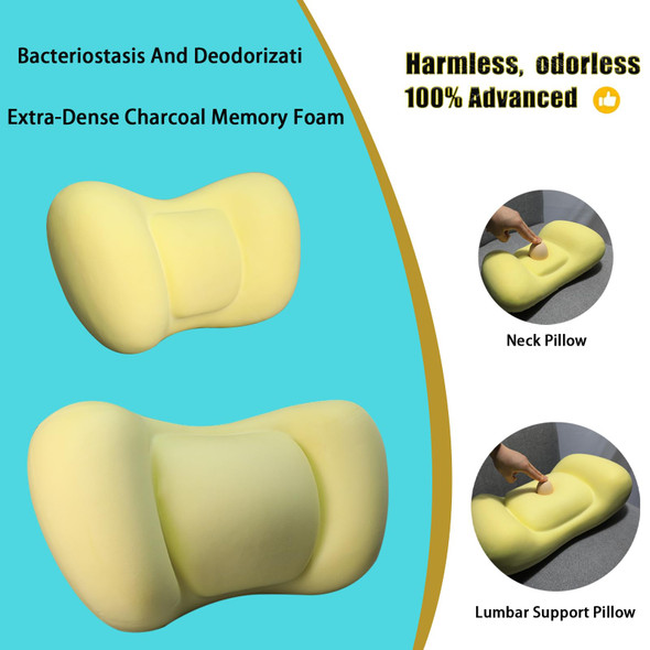 Raorandang Lumbar Support Pillow For Car'car Neck Pillow Kit Memory Foam Ergonomic
