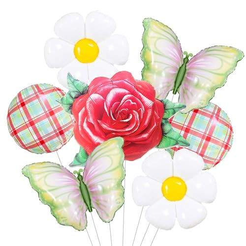 Zafete Flower Butterfly Fairy Balloons Spring Tea Party Balloons Garden Princess Tea