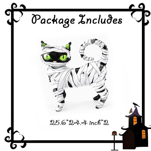 Zafete Mummy Decorations Halloween Spider Mummy Cat Balloons Spooky Skeleton Scary Halloween