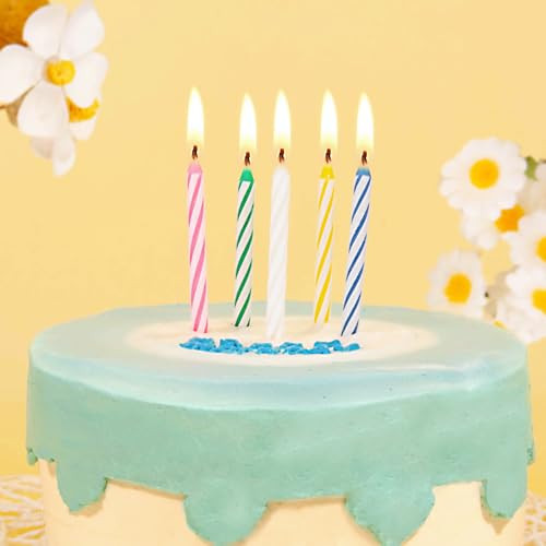 Phd Cake 144Count Multicolored Spiral Birthday Candle Birthday Candles For Cake Cupcake Candles