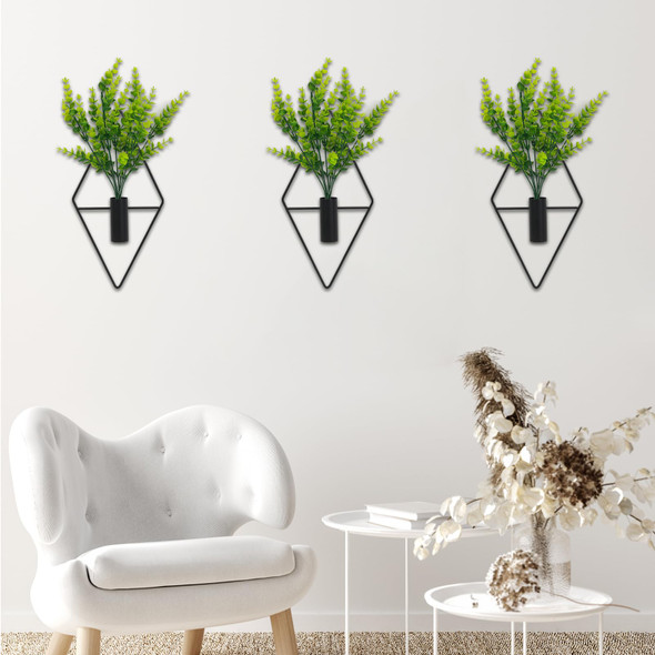 Neiteli Wall Plants Artificial DecorBoho Wall DecorHome Office Living Room Wall Decor(Eucalyptus 3 Pcs