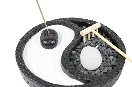 We Pay Your Sales Tax Tabletop Taiji Yin Yang Zen Garden Sand Rock Candle Incense Burner
