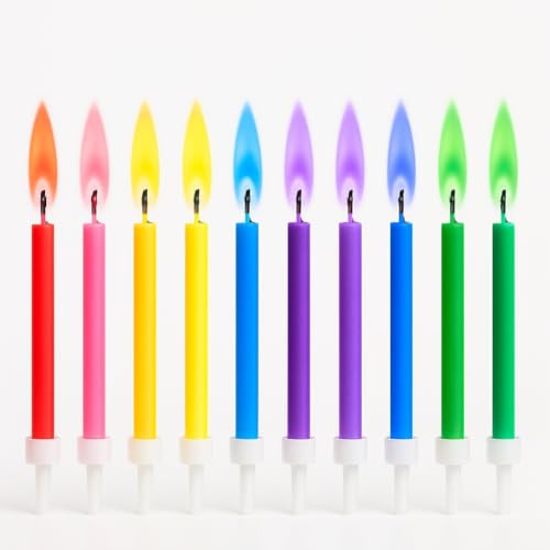 By Tugba Aydan Home Design Colorflame Birthday Candles 12 Pcs Multicolor