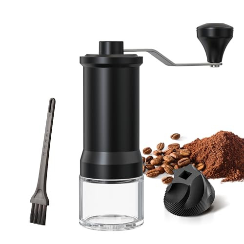 Annivers Manual Coffee Grinder Hand Coffee Bean Grinder Burr Grinder Adjustable Coarseness Stainless Steel