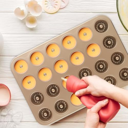 Ldhhyh Mini Bundlette Cake Pans For Baking 24Cavity Mini Fluted Cake Pans 2 Pack