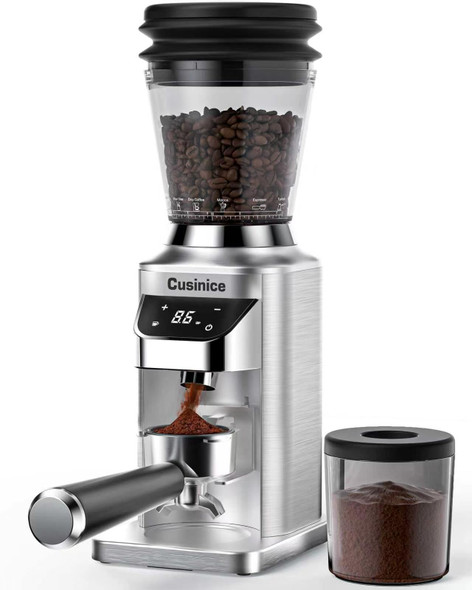 Cusinice Espresso Coffee Grinder For Home Baristas Conical Burr Grinder With 34 40Mm 34 Set