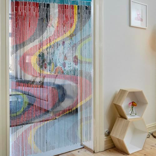 Tachilc Color Art Bamboo Beaded Curtain For Doorway