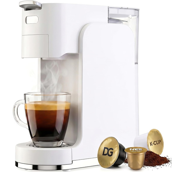 Uiifuidy SingleServe Coffee Maker 4 In 1 Hot And Iced Coffee Machine