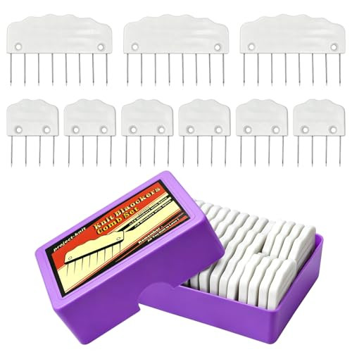 Rtnshuc 20Pcs Knit Blocking Pins Kit Knit Blocking Combs For Blocking Knitting Mats Crochet Lace Sewing and Needlework Projects Sewing Tool Device