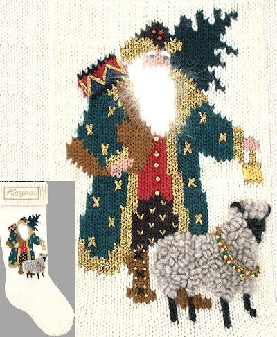 Elegant Heirlooms Christmas Stockings Kits For Knitting Heidelberg Santa