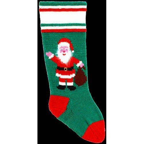 Doolallies Christmas Stockings Kits For Knitting Santa With Bag