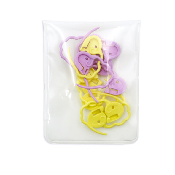 Clover Quick Locking Stitch Markers Large 12/Pkg