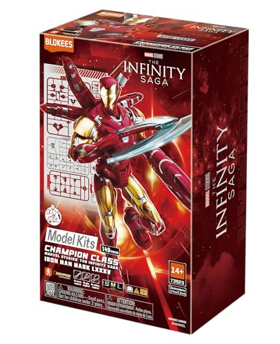 Blokees Champion Class Marvel Infinity Saga Iron Man 149Piece Articulated Model Kit Assembly Required No Tools No Cutting No Glue No Paint Age 14+