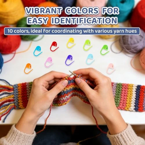 Lkbeuuu 200 Pcs Locking Stitch Markers Set Comes With A Storage Case Colored Locking Stitch Markers Set Suitable For Diy And Hand Sewing Knitting Accessories 10 Colors