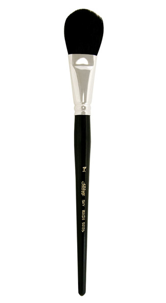 Silver Brush Limited 5619S1 Silver Mop Short Handle Blender Brush Black Oval 1Inch